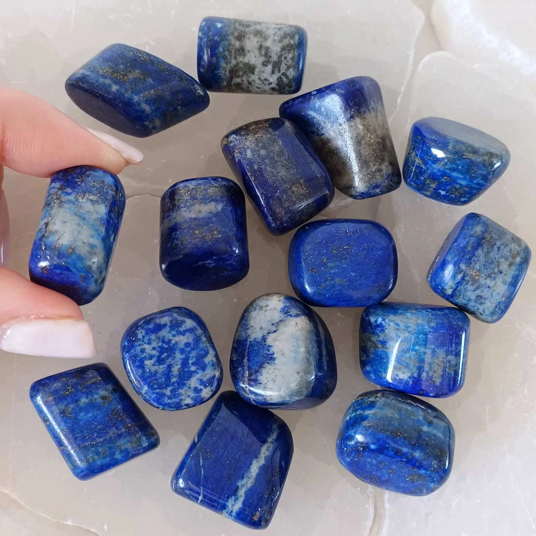 Lapis lazuli tumbled stones