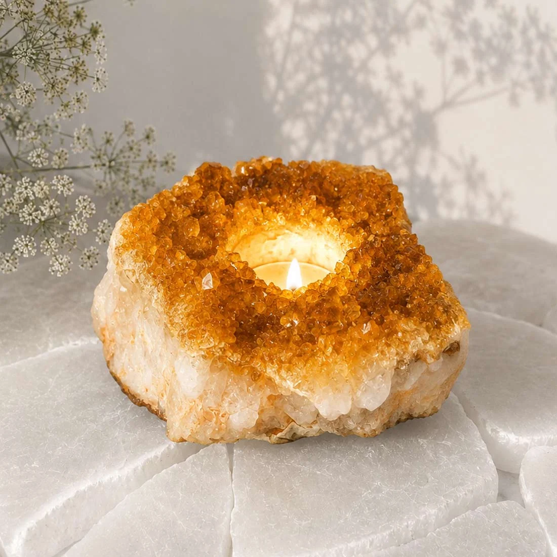 citrine candle holder
