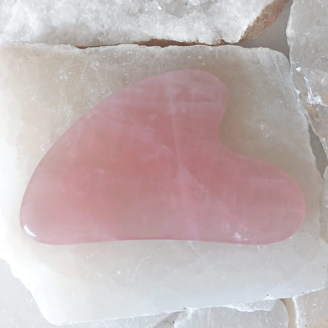Rose Quartz GUA SHA - prehistoric treasures shop cyprus