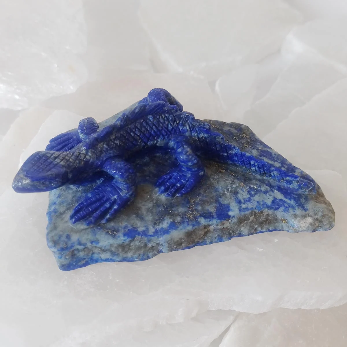 Lizard Carving - Lapis Lazuli