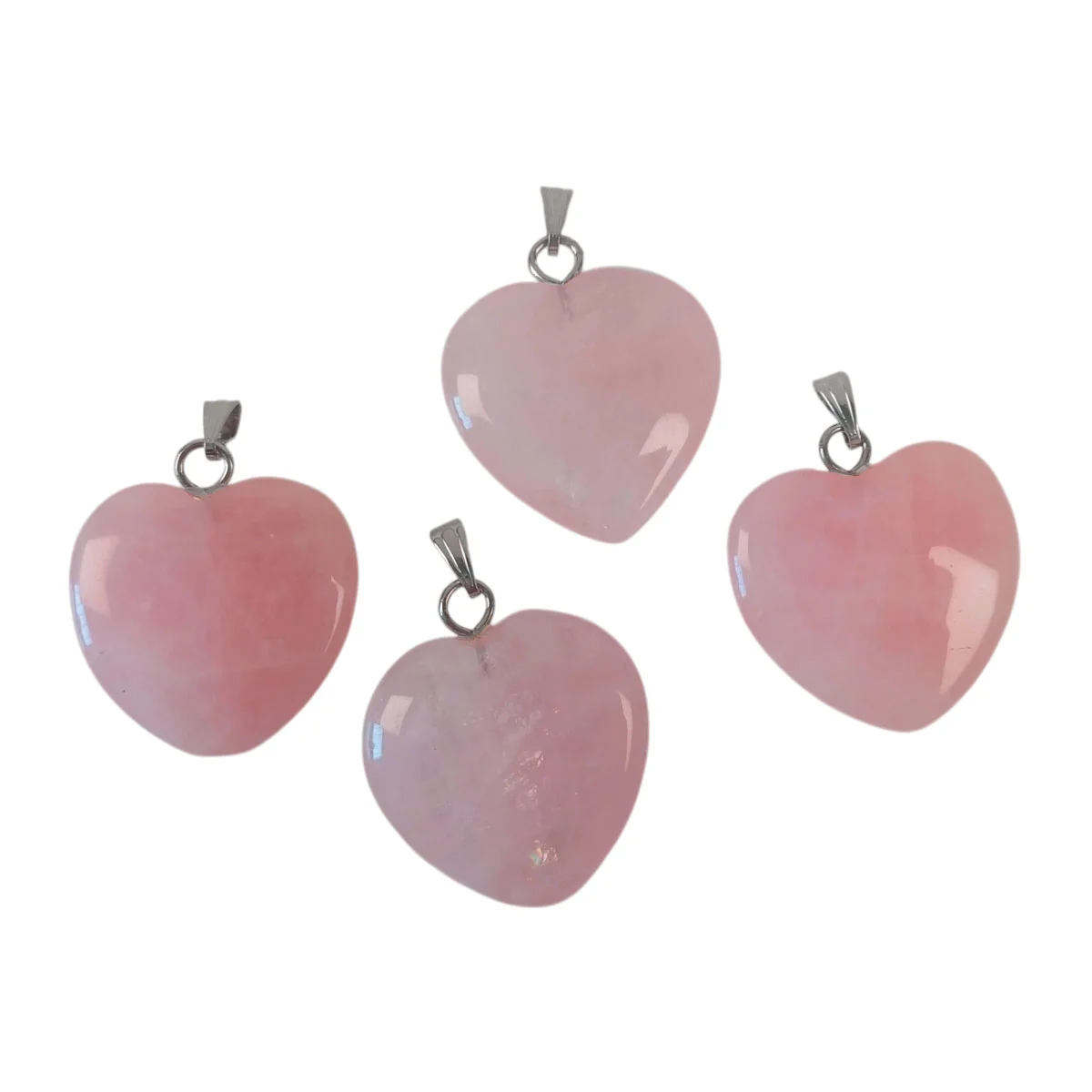 rose quartz heart pendants