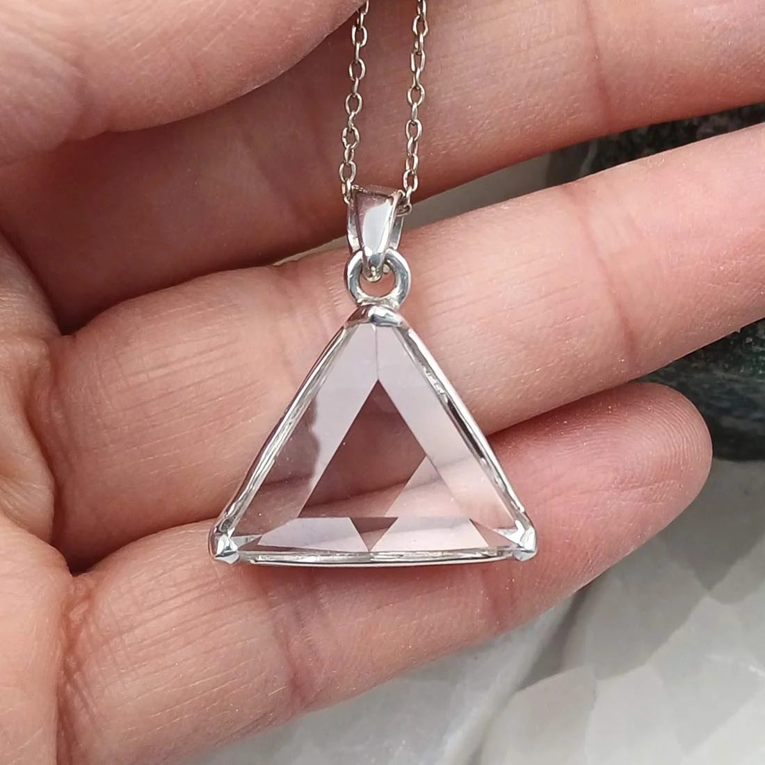 Clear-Quartz-Triangular-pendant