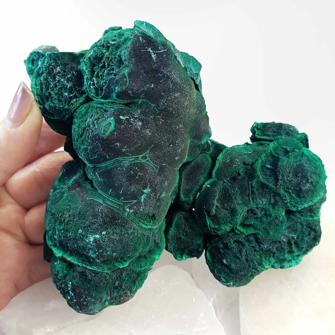 botryoidal fiber malachite