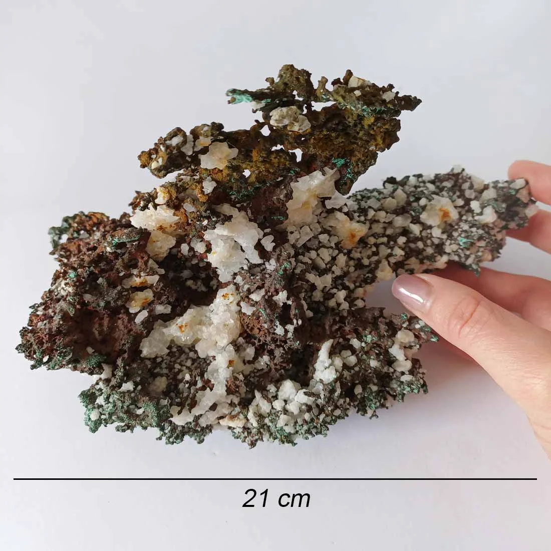 Collector Copper with Quartz from Morocco featuring natural native copper formation and quartz crystals.