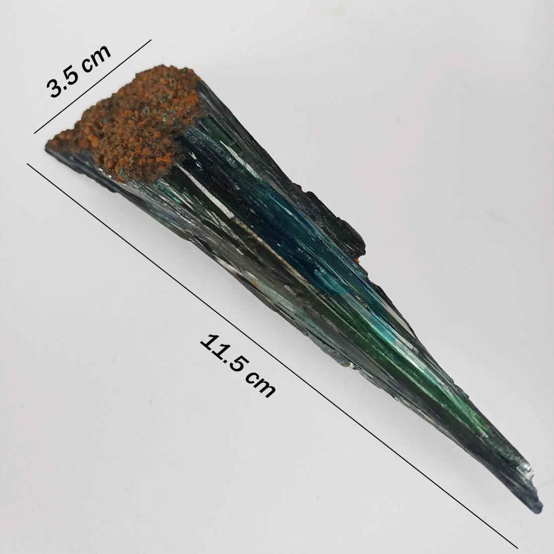 Vivianite hydrated iron phosphate mineral specimen with blue-green crystal formations and natural oxidized coloration.