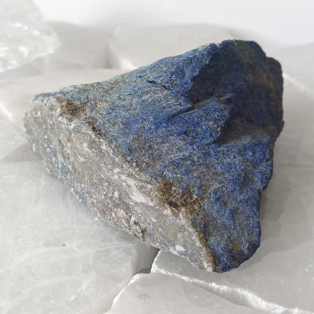 Natural rough Lapis Lazuli mineral specimen from Pakistan.