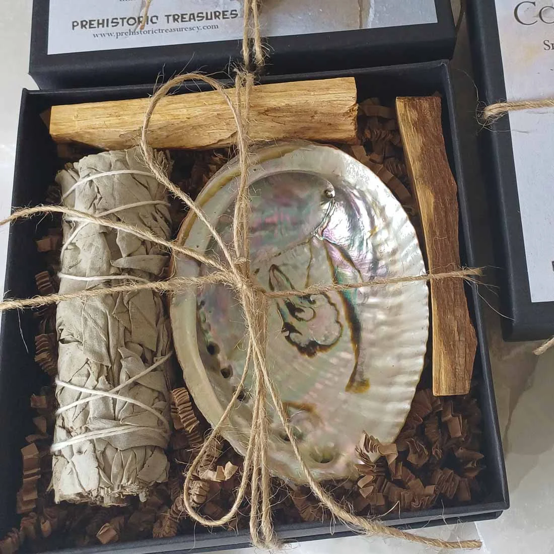 White Sage Gift Box with Palo Santo & Abalone Shell